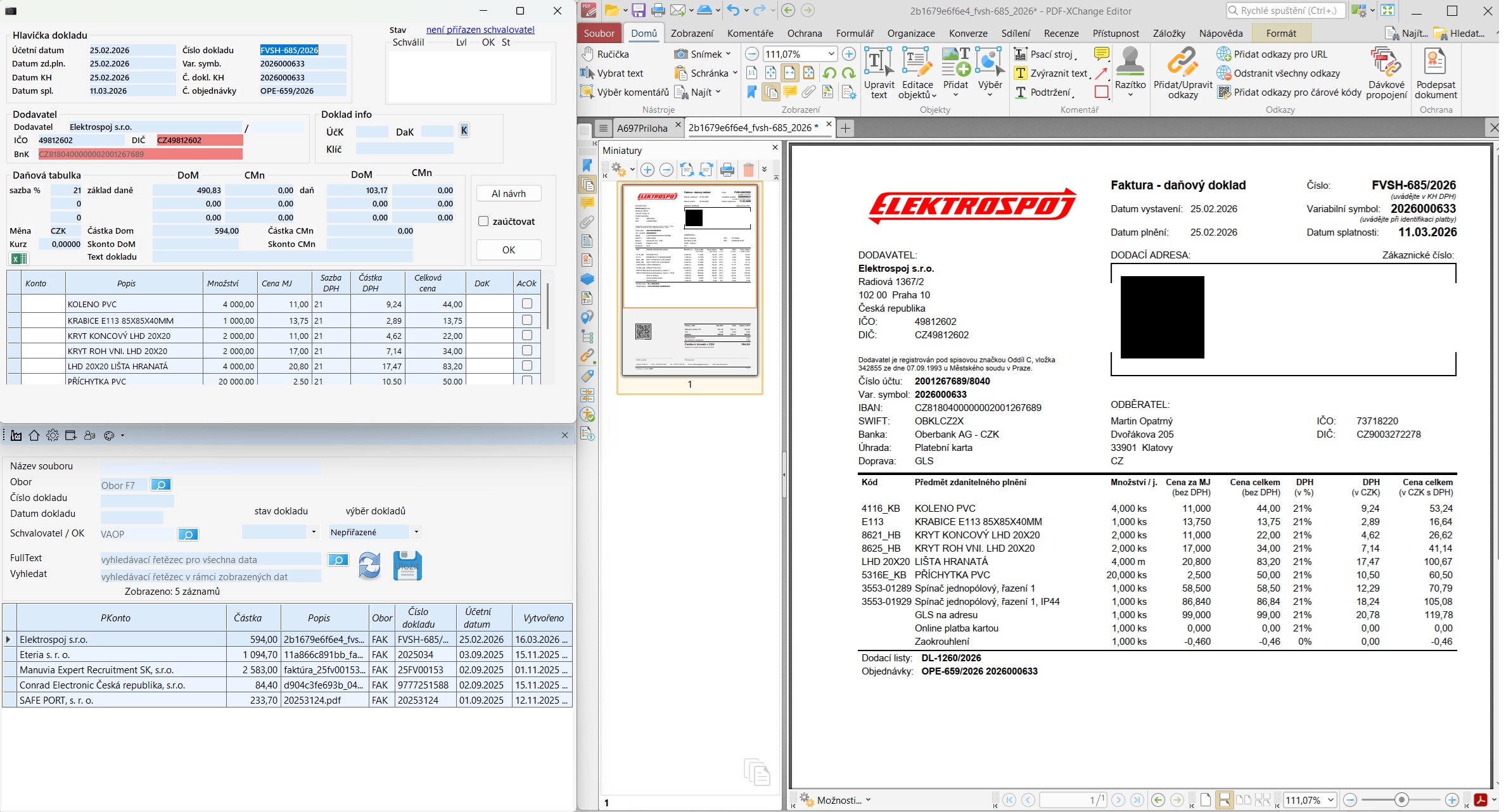 Přehled dokumentů v OSGArchivu